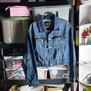 Fashion Nova Dark Blue Denim Jacket